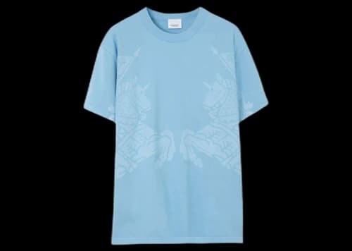 Burberry Equestrian Knight T-Shirt Light Blue