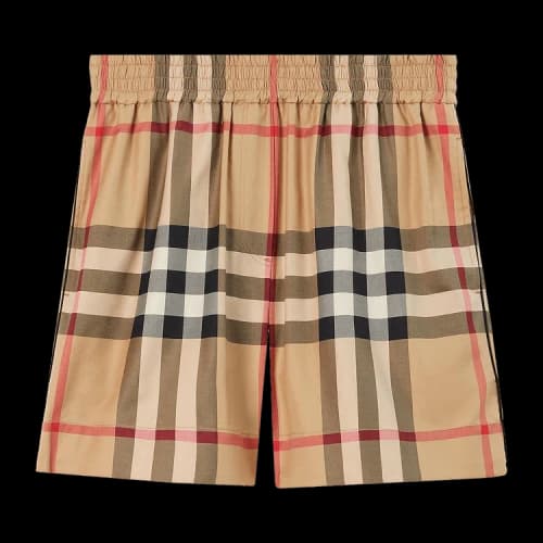Burberry Check Shorts Shorts Archive Beige
