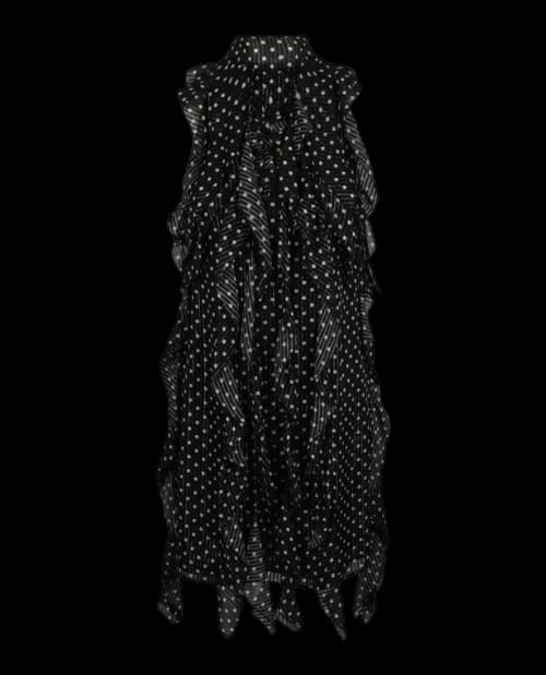 Burberry Cate Polka Dot Dress Black