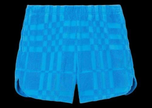 Burberry Towelling Check Above-Knee Shorts Blue