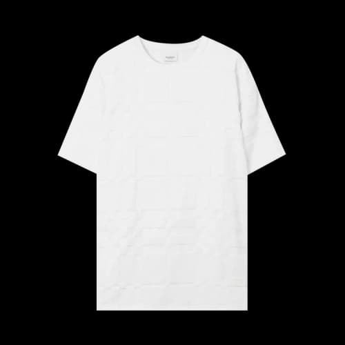 Burberry Checked Terry T-Shirt 'White'