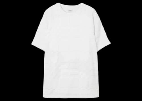 Burberry Checked Terry T-Shirt White