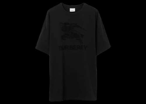 Burberry Embroidered EKD Cotton T-shirt Black