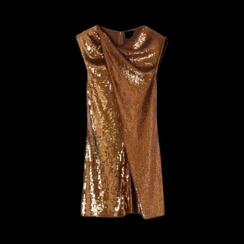 Burberry Sequined Jersey Dress 'Dark Birch Brown'