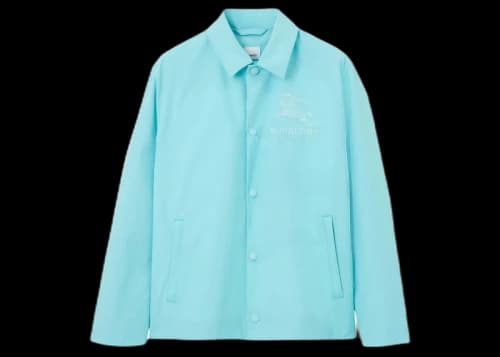 Burberry Embroidered Ekd Logo Jacket Blue