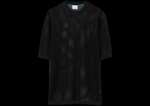 Burberry Equestrian Knight Detail Semi-Sheer T-shirt Black
