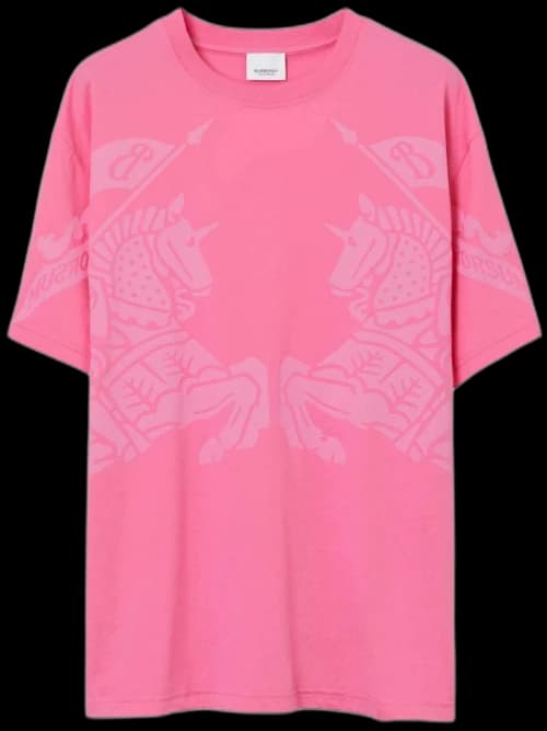 Burberry EKD-Print Cotton T-shirt Pink