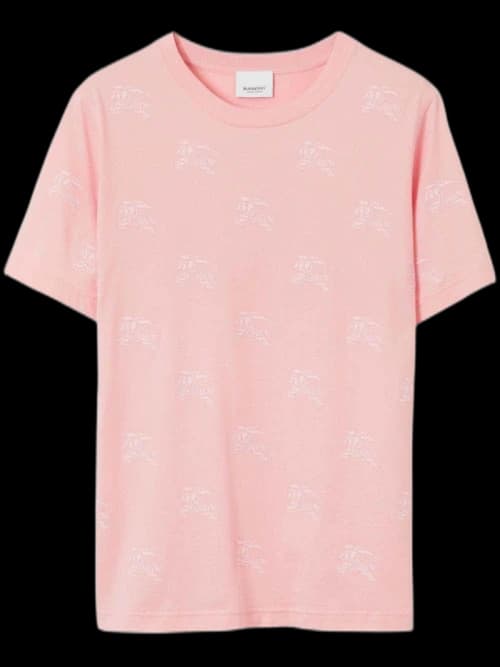 Burberry Equestrian Knight Round-Neck T-shirt Pink