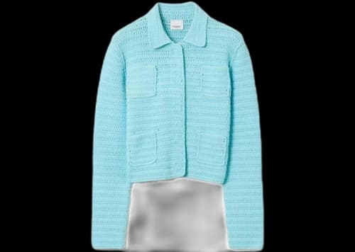 Burberry Crochet Jacket Blue