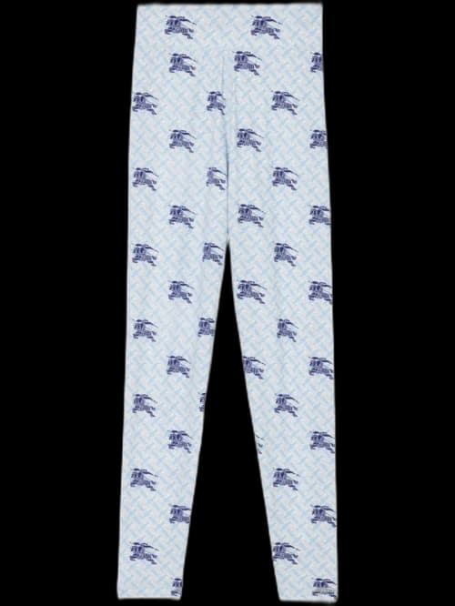 Burberry Equestrian Knight High-Waist Leggings Blue