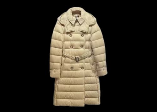 Burberry Arniston Hooded Puffer Long Down Jacket Honey