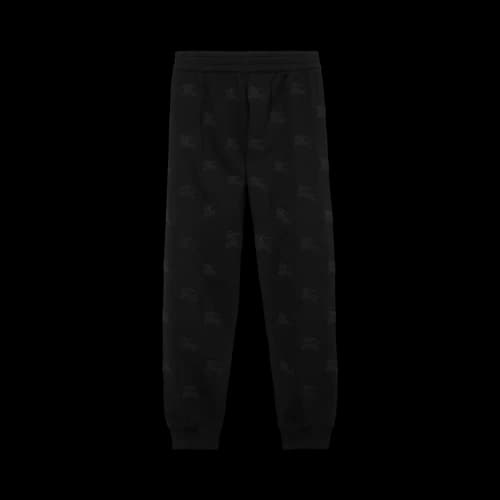 Burberry Embroidered Slim Fit Sweatpants 'Black'