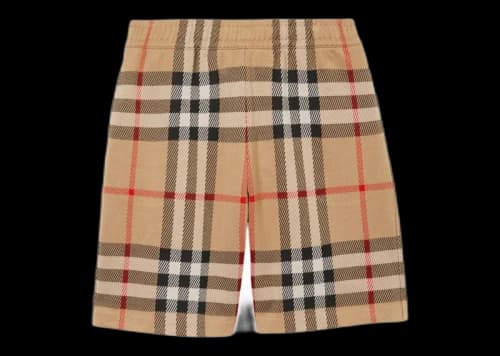Burberry Check Cotton Jacquard Shorts Archive Beige