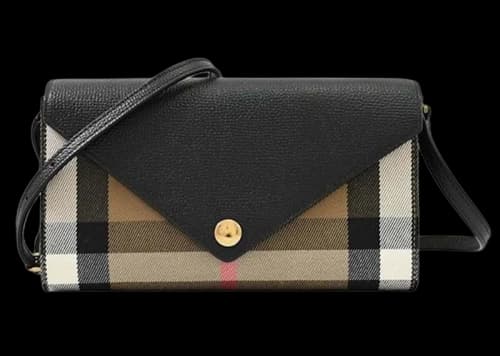 Burberry Hannah Check Shoulder Bag Black