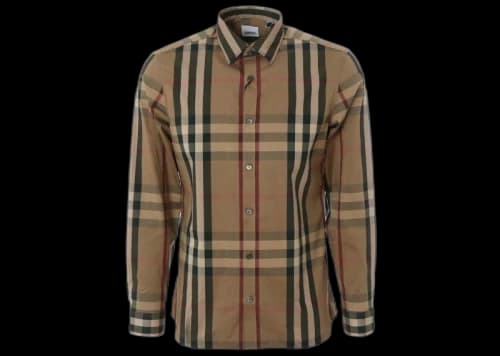 Burberry Check Shirt Pebble