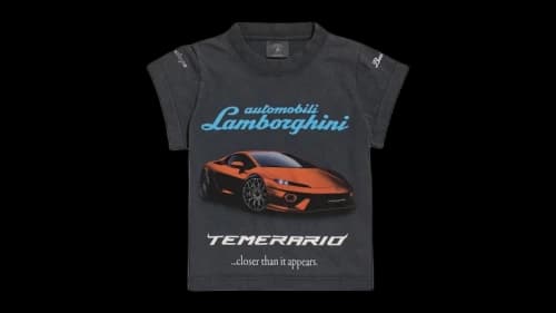 Balenciaga Automobil Lamborghini Shrunk T-shirt Faded