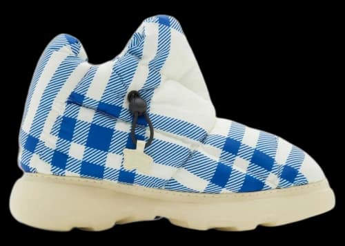 Burberry Check Pillow Boots Blue White