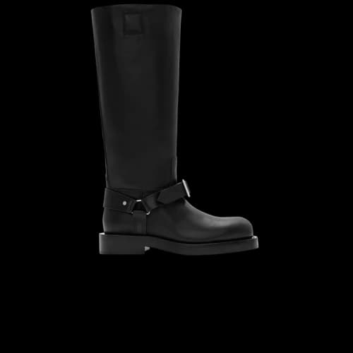 Burberry Leather Saddle Tall Boot 'Black' (Women's)