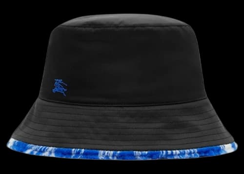 Burberry Reversible Fleece Check Bucket Hat Black/Knight