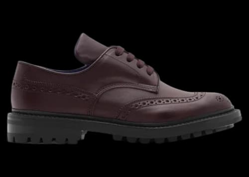 Burberry Tricker's Leather Devon Brogues Aubergine