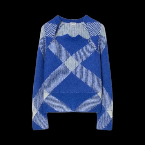 Burberry Check Alpaca Wool Blend Jumper 'Knight'