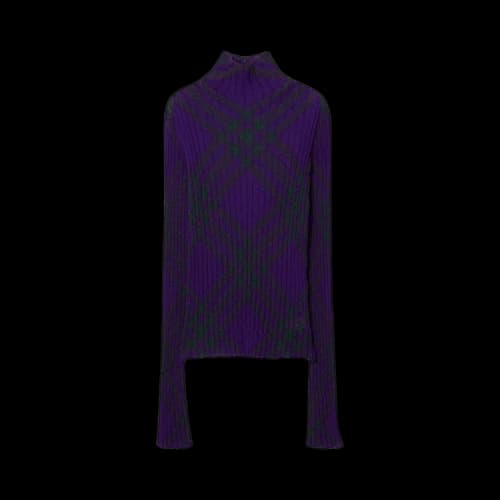 Burberry Check Mohair Blend Sweater 'Royal'