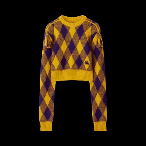 Burberry Argyle Wool Sweater 'Pear'