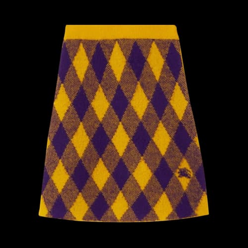 Burberry Argyle Wool Skirt 'Pear'