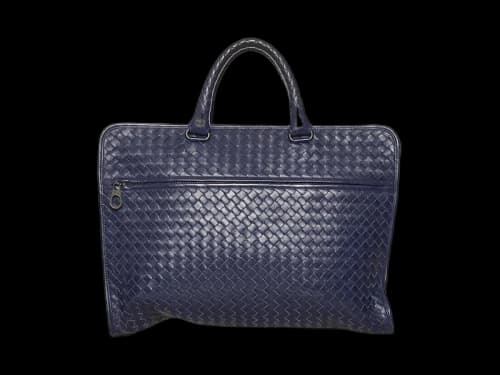 Bottega Veneta Leggero 2-Way Briefcase Blue