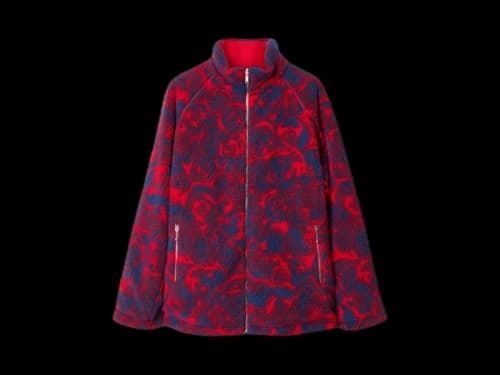 Burberry Reversible Rose Fleece Jacket Jacket Red