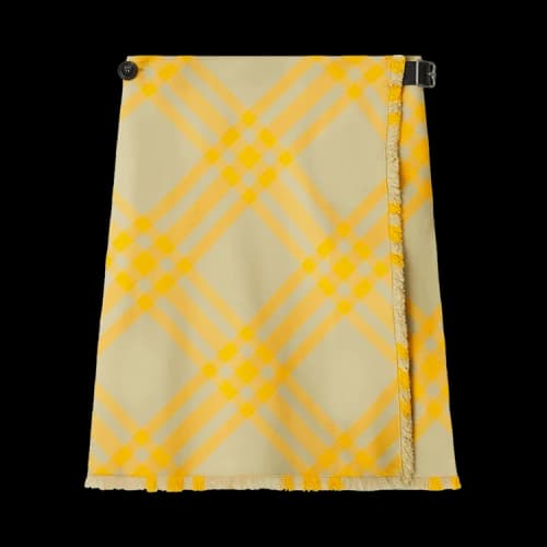 Burberry Check Frayed Skirt 'Hunter'