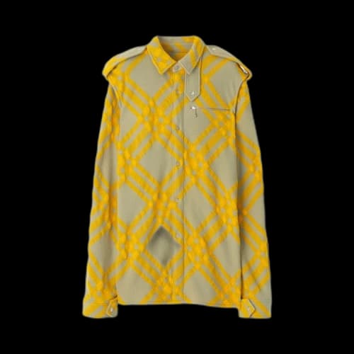 Burberry Check Pattern Wool Blend Shirt 'Hunter'