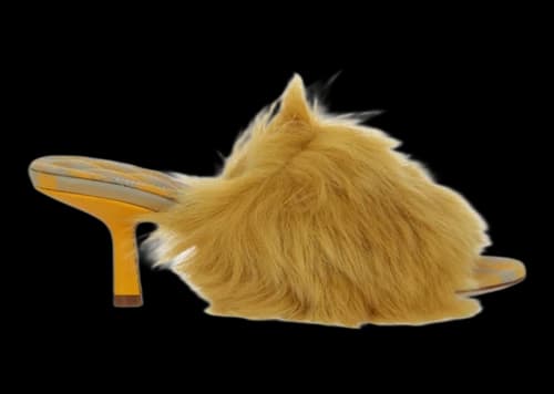 Burberry Jackie Shearling Mules Yellow (Women's)