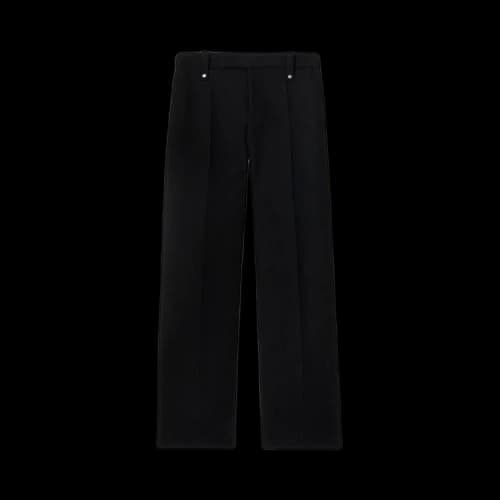Burberry Straight Leg Wool Trousers 'Black'
