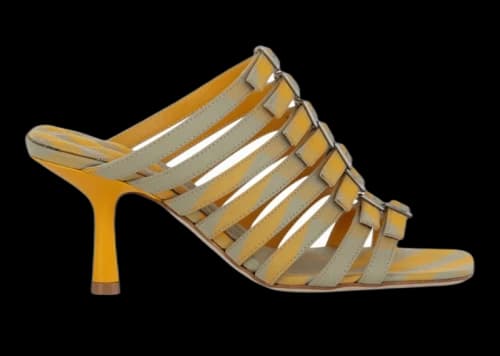 Burberry Step Check Heels Sandals Gold (Women's)