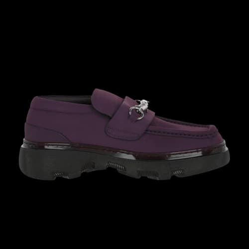 Burberry Creeper Clamp Loafers Aubergine