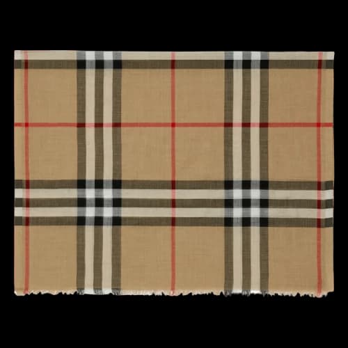 Burberry Mu Gentleman Check Scarf Archive Beige