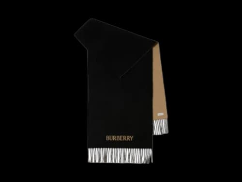 Burberry Cashmere Reversible Scarf Pale Pink