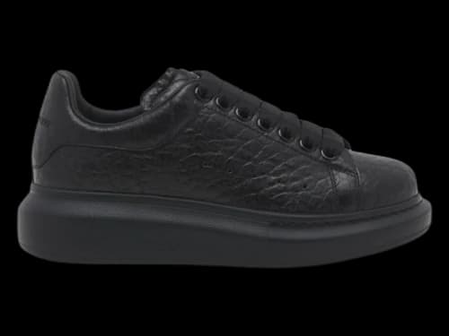 Alexander McQueen Oversized Black Grain Leather