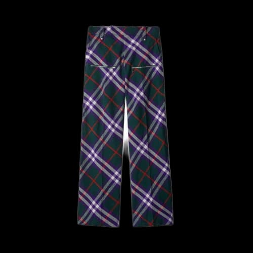 Burberry Check Wool Trousers 'Vine'