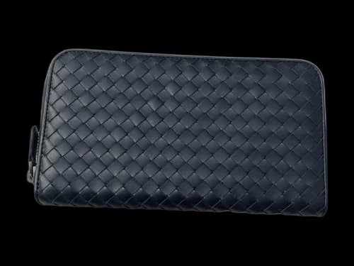 Bottega Veneta Intrecciato Leather Wallet Blue