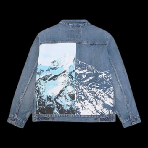 To Be Defined Levis lapel Large Printing Denim Jacket Denim