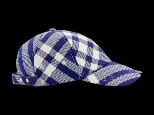 Burberry Tartan Pattern Baseball Cap Blue White