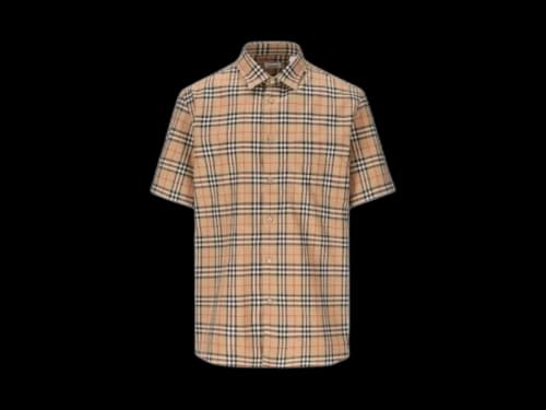 Burberry Nova-Check Pattern Cotton Shirt Archive Beige