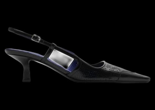 Burberry Chisel 50mm Slingback Pumps Black (Women's)