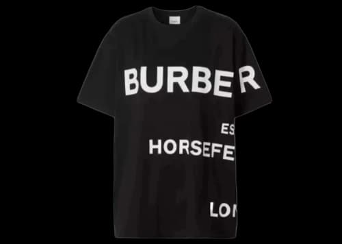 Burberry Horseferry Print Cotton T-shirt Black/White