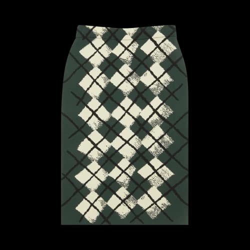 Burberry Check Knit Midi Skirt 'Ivy'