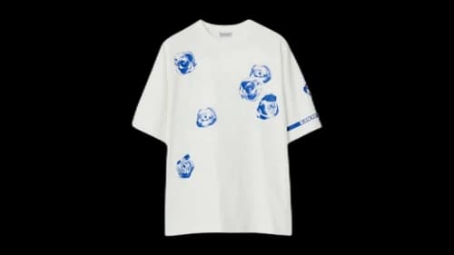 Burberry Womens Rose Cotton T-shirt White