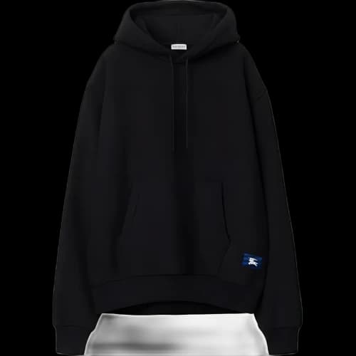 Burberry Cotton Hoodie Black