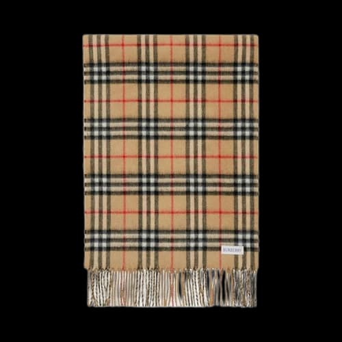 Burberry Checked Cashmere Scarf 'Archive Beige'